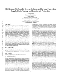 SPOQchain: Platform for Secure, Scalable, and Privacy-Preserving Supply
  Chain Tracing and Counterfeit Protection