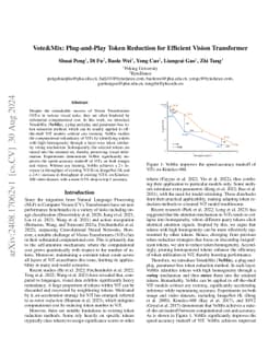 Vote&Mix: Plug-and-Play Token Reduction for Efficient Vision Transformer