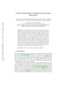 UTrack: Multi-Object Tracking with Uncertain Detections
