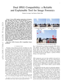 Dual JPEG Compatibility: a Reliable and Explainable Tool for Image Forensics