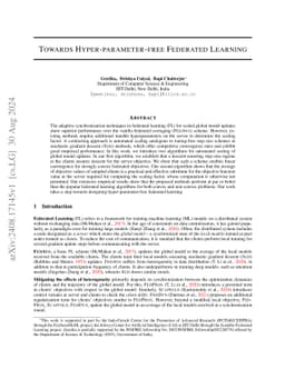 Towards Hyper-parameter-free Federated Learning