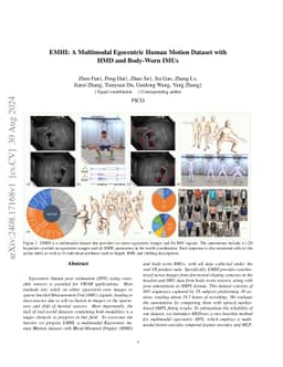 EMHI: A Multimodal Egocentric Human Motion Dataset with HMD and
  Body-Worn IMUs