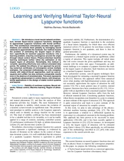Learning and Verifying Maximal Taylor-Neural Lyapunov functions