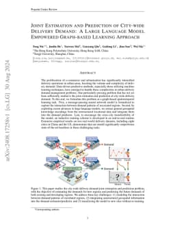 Joint Estimation and Prediction of City-wide Delivery Demand: A Large Language Model Empowered Graph-based Learning Approach