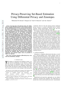 Privacy-Preserving Set-Based Estimation Using Differential Privacy and
  Zonotopes