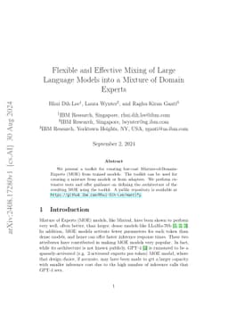 Flexible and Effective Mixing of Large Language Models into a Mixture of
  Domain Experts