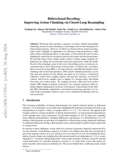 Bidirectional Decoding: Improving Action Chunking via Guided Test-Time Sampling