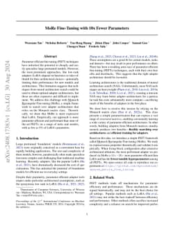 MoRe Fine-Tuning with 10x Fewer Parameters