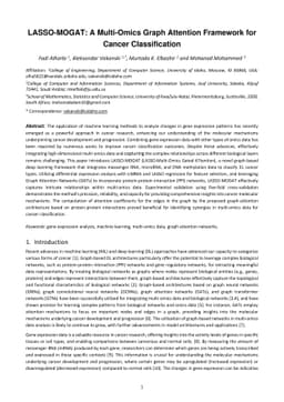 LASSO-MOGAT: A Multi-Omics Graph Attention Framework for Cancer
  Classification