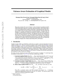 Fairness-Aware Estimation of Graphical Models