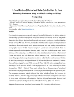 A novel fusion of Sentinel-1 and Sentinel-2 with climate data for crop phenology estimation using Machine Learning