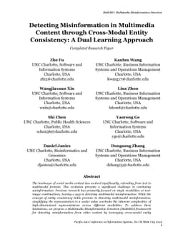 Detecting Misinformation in Multimedia Content through Cross-Modal
  Entity Consistency: A Dual Learning Approach