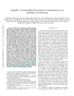 PolypDB: A Curated Multi-Center Dataset for Development of AI Algorithms in Colonoscopy