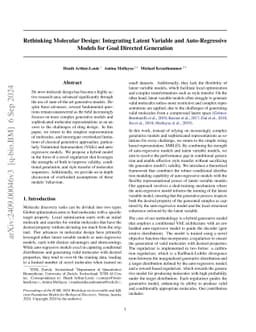 Rethinking Molecular Design: Integrating Latent Variable and
  Auto-Regressive Models for Goal Directed Generation
