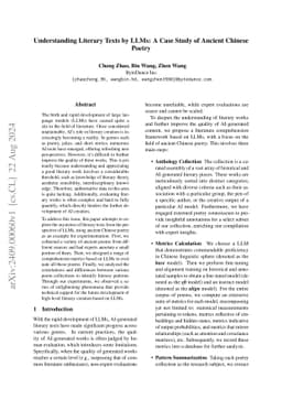 Understanding Literary Texts by LLMs: A Case Study of Ancient Chinese
  Poetry