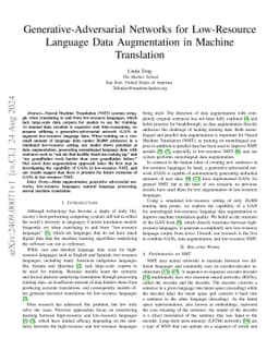 Generative-Adversarial Networks for Low-Resource Language Data
  Augmentation in Machine Translation