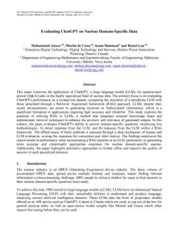 Evaluating ChatGPT on Nuclear Domain-Specific Data