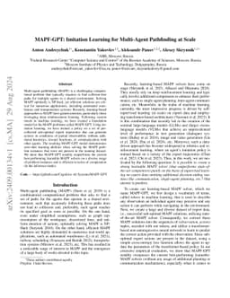 MAPF-GPT: Imitation Learning for Multi-Agent Pathfinding at Scale