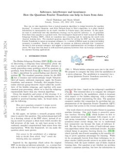 Inference, interference and invariance: How the Quantum Fourier
  Transform can help to learn from data