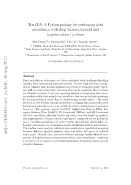 TorchDA: A Python package for performing data assimilation with deep
  learning forward and transformation functions