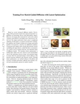 Training-Free Sketch-Guided Diffusion with Latent Optimization