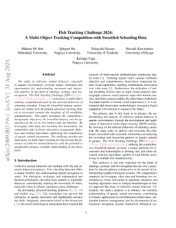 Fish Tracking Challenge 2024: A Multi-Object Tracking Competition with
  Sweetfish Schooling Data