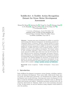 ToddlerAct: A Toddler Action Recognition Dataset for Gross Motor
  Development Assessment