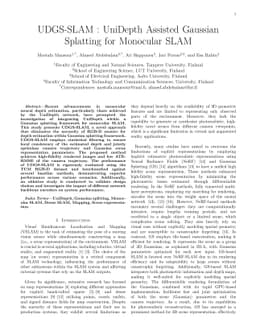 UDGS-SLAM : UniDepth Assisted Gaussian Splatting for Monocular SLAM