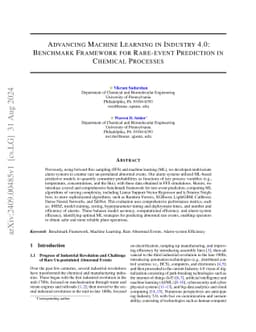 Advancing Machine Learning in Industry 4.0: Benchmark Framework for
  Rare-event Prediction in Chemical Processes