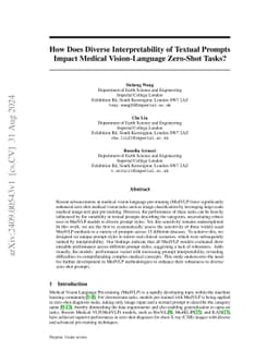 How Does Diverse Interpretability of Textual Prompts Impact Medical
  Vision-Language Zero-Shot Tasks?