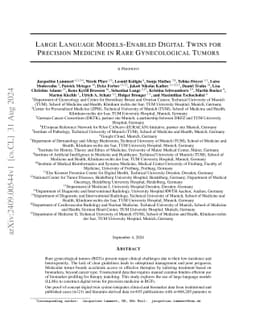 Large Language Models-Enabled Digital Twins for Precision Medicine in
  Rare Gynecological Tumors