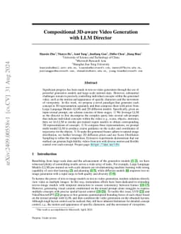 Compositional 3D-aware Video Generation with LLM Director