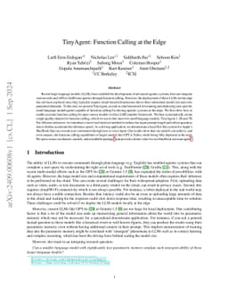 TinyAgent: Function Calling at the Edge