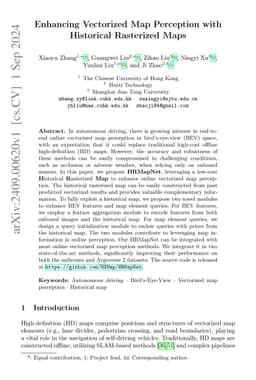 Enhancing Vectorized Map Perception with Historical Rasterized Maps