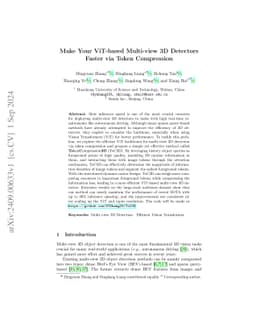 Make Your ViT-based Multi-view 3D Detectors Faster via Token Compression