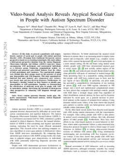 Video-based Analysis Reveals Atypical Social Gaze in People with Autism
  Spectrum Disorder
