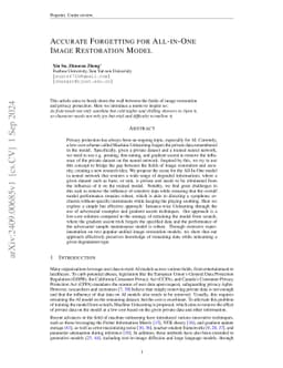 Accurate Forgetting for All-in-One Image Restoration Model