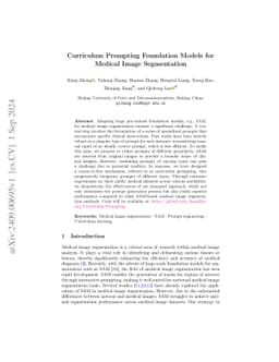 Curriculum Prompting Foundation Models for Medical Image Segmentation