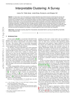 Interpretable Clustering: A Survey
