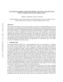 Accelerating Hybrid Agent-Based Models and Fuzzy Cognitive Maps: How to
  Combine Agents who Think Alike?