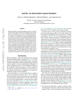 JaxLife: An Open-Ended Agentic Simulator