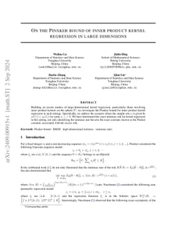 On the Pinsker bound of inner product kernel regression in large
  dimensions