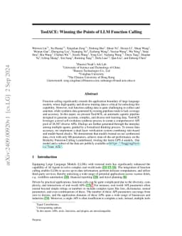 ToolACE: Winning the Points of LLM Function Calling