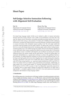 Self-Judge: Selective Instruction Following with Alignment
  Self-Evaluation
