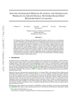 Solving Integrated Process Planning and Scheduling Problem via Graph
  Neural Network Based Deep Reinforcement Learning