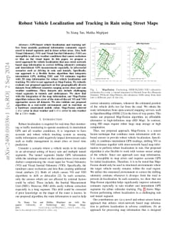 Robust Vehicle Localization and Tracking in Rain using Street Maps