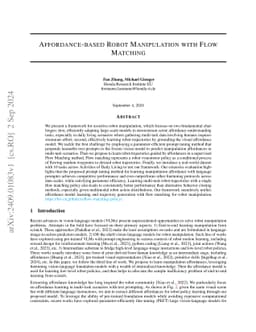 Affordance-based Robot Manipulation with Flow Matching