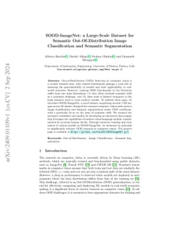SOOD-ImageNet: a Large-Scale Dataset for Semantic Out-Of-Distribution
  Image Classification and Semantic Segmentation