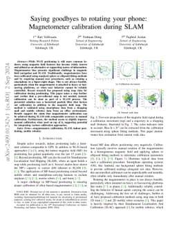 Saying goodbyes to rotating your phone: Magnetometer calibration during
  SLAM