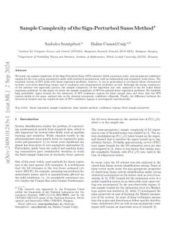 Sample Complexity of the Sign-Perturbed Sums Method